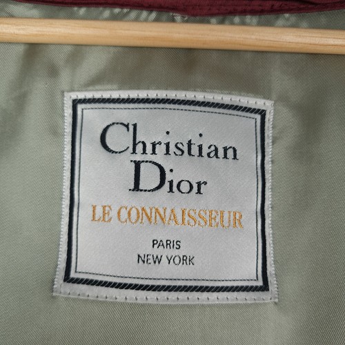 Vintage Christian Dior Monsieur Trench Coat Mens 40R Brown Wool Blend Lined Belt - Picture 16 of 23
