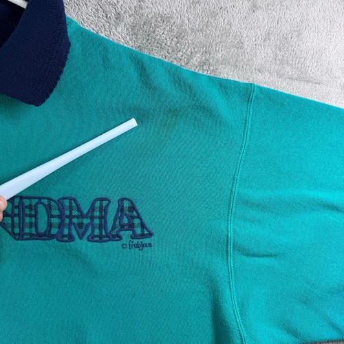 Hanes Vintage Women's Size Large Grandma Collared Sweatshirt Retro Long Sleeve - Picture 3 of 13