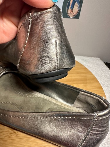 Ballerine Nine West Lyrical oro ecopelle slip on casual da donna taglia 10M - Foto 3 di 8