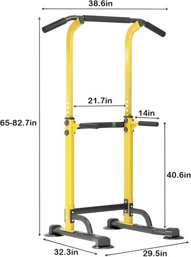 Power Tower Pull Up Bar Dip Station Adjustable Height Dip Stand Multi-Functional - Picture 72 of 73