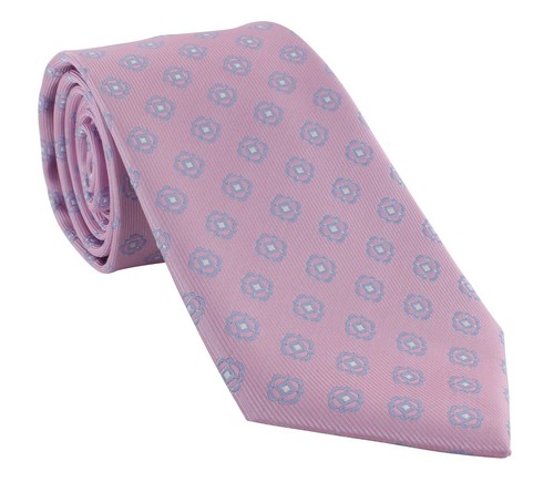 Michelsons of London Outline Neat Polyester Tie - Picture 2 of 18