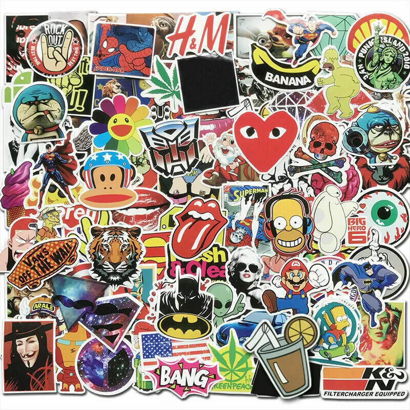 Marken Sticker 251 Stück Coole Aufkleber Sticker Vinyl Sticker Wasserfest  Sticker Set Stickerbomb Graffiti Vinylsticker für Skateboard Laptop Auto  Motorrad Teenager Koffer Fahrrad Ps5 DIY: : Spielzeug