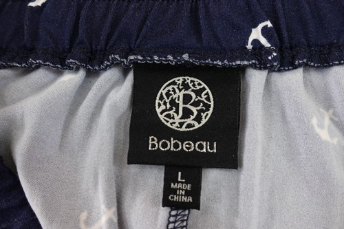 Bobeau Womens Size Large Navy Blue Anchor Print High Rise Lounge Shorts - Picture 2 of 8