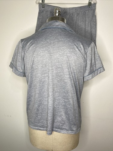 Life Is Good Lounge Nachtwäsche Grau Shirt Shorts PJ Set L Kaffee 2 Teile - Bild 4 von 9