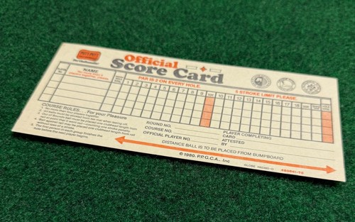 Vintage PUTT-PUTT Golf Score Card (1980) PPA Professional Putters Association - Picture 6 of 8