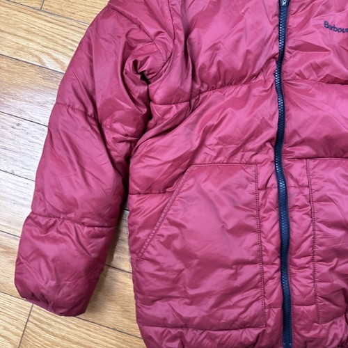 Barbour Boys "Hiker" Reversible Hooded Puffer Coat - Large Navy/Red Ret $160 - Picture 18 of 24