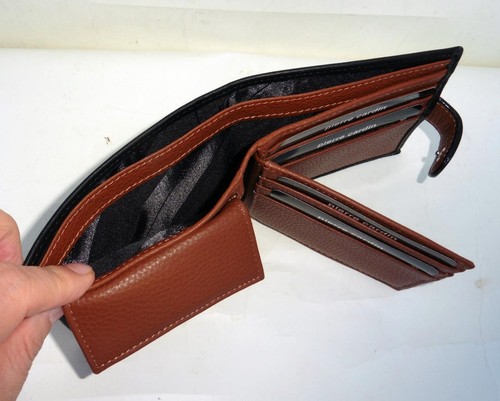 Pierre Cardin Men's Genuine Soft Italian Leather RFID Wallet Bifold Cognac W Box - Picture 10 of 12