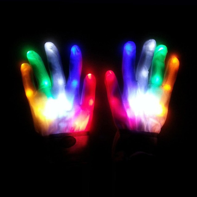 Led Flashing Finger Light Up Gloves Colorful Lighting For Rave Party Led Flashing Finger Light Up Gloves Colorful Lighting For Rave Party