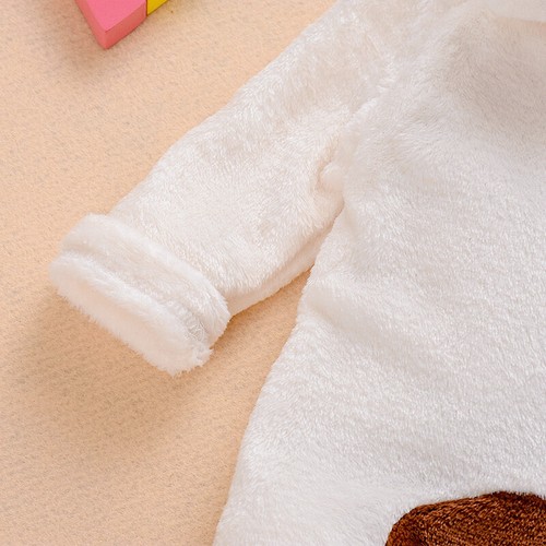 Infant Newborn Baby Girl Boy Warm Cute Bodysuit Hooded Romper Jumpsuit Clothes - Picture 8 of 13