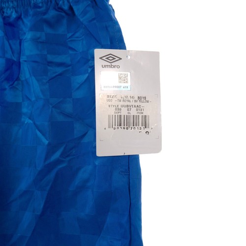 Umbro Blue Soccer Shorts Boys Large 12/14 Pull On Drawstring - Picture 5 of 11