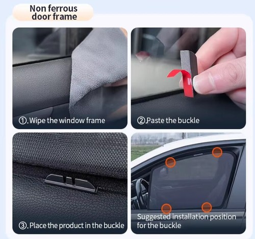 Magnetic Sun Shade Car Sun Blind Mesh Rear Port Window for Honda CRV 2017 - 2022 - Picture 12 of 18