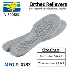 Shoe Insoles for reducing lower back, leg & foot pain (Viscolas #4782) - Size B
