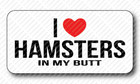 I Heart LOVE Hamsters Prank Gag Gay Joke Hard Hat Helmet Toolbox Stickers