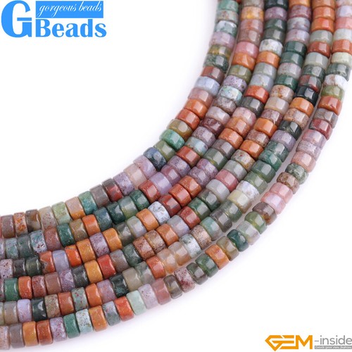 Natural Rondelle Beads Assorted Gemstone Spacer Beads Jewelry Making 2x4mm 15" - Picture 99 of 136