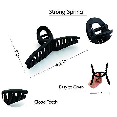 Hair Claw Clips Large 4 Inch No Slip Big Matte Shiny Butterfly 4 Matte & Shiny - Picture 5 of 7