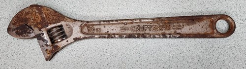 Craftsman 10" 250mm Adjustable Wrench USA # 44604 Rusty - Picture 2 of 11