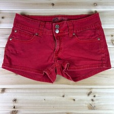 U-51 Authentic Denim Shorts Girls 13/14 Red Denim Shorts
