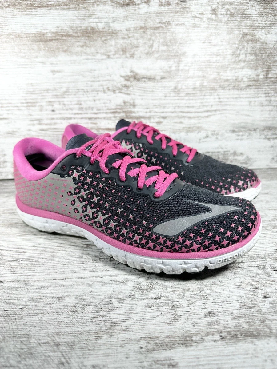 Women s Brooks Pure Flow 5 Running Shoes Black Pink Sz 9B Athletic