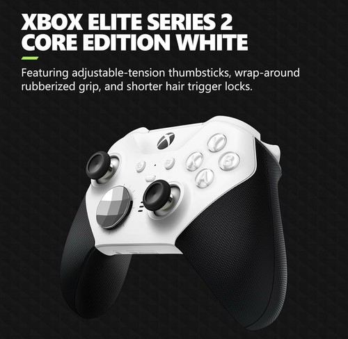 Microsoft Xbox Elite Series 2 Core Edition Wireless Controller - White - Picture 2 of 6