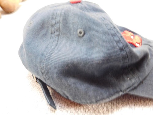 '47 Boston Red Sox Hat Adjustable Strapback Stockings Logo Navy Distressed - Picture 5 of 13
