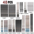 48pcs Jigsaw Blades Contractor Assorted T Shank Jig Saw Blades for Wood Cutting