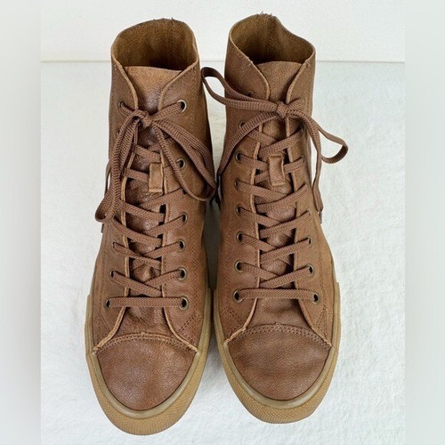 SeaVee's Army Issue High Burnished Leather Sneakers - Picture 8 of 8