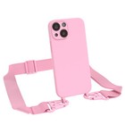 Do Apple iPhone 13 Mini Etui na telefon do zawieszenia Szeroki pasek Łańcuszek Pokrowiec Różowy