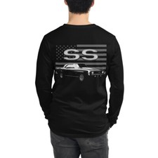 Black Chevy Camaro SS 396 Muscle Car Owner Custom Gift Unisex Long Sleeve Tee