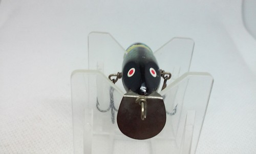 Vintage Dam Baby Wobbler Grn/BL/Sil Scale 2 1/8" Jointed Wood Crankbait Angelköder - Bild 6 von 7