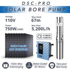 4" AC/DC Solar Water Well Pump Resin Encapsulated 750W Submersible Water-cooled