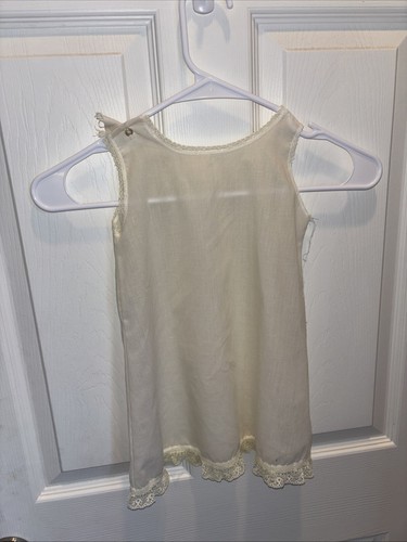 Vintage Alexis’ Taufkleid elfenbeinweißes Band. Inc. Slip, Latz und Booties - Bild 4 von 4