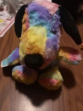 Hallmark Peanuts Snoopy Multi Color Tie Dye Rainbow Plush Stuffed Animal Toy