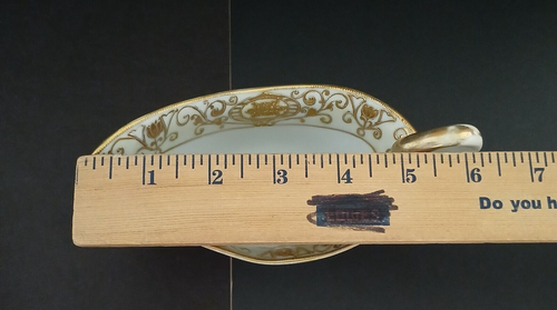 Noritake Japan Hand Painted Embossed Gold Japanese Gravy Boat-Bowl-Salt & Pepper - Picture 14 of 24