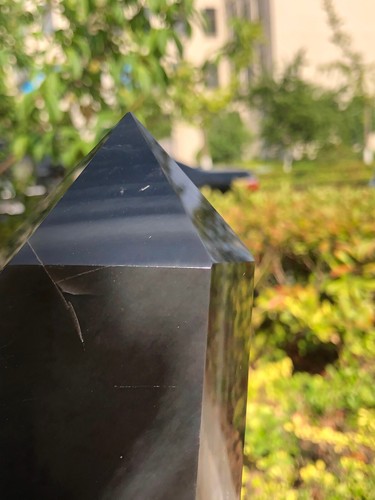 1370 g natürlicher Obsidian Obelisk Kristall Stabspitze Heilung HD144 - Bild 12 von 12