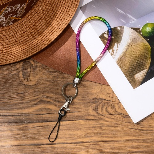 Bright Phone Wrist Straps Glitter Diamond Crystal Keychain Phone Accessories - Photo 14 sur 14