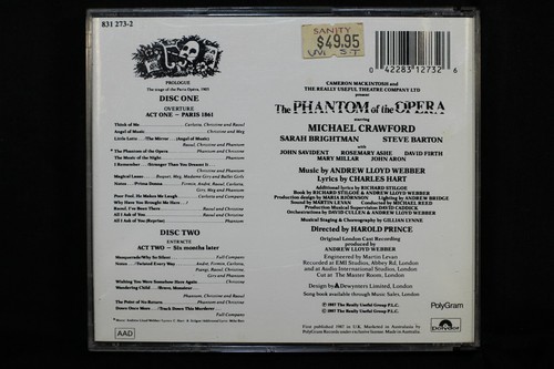 Andrew Lloyd Webber ‎– The Phantom Of The Opera - 2 CDs - FATBOX - (C190) - Picture 3 of 3