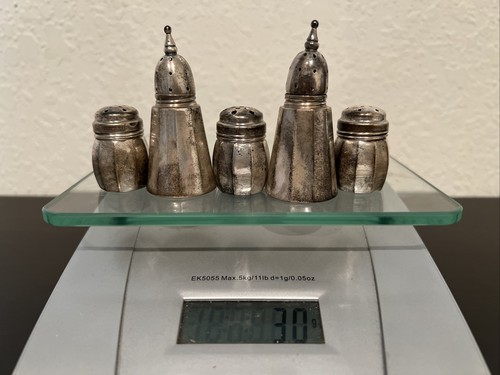 Vintage Webster Company Sterlingsilber Art Deco Mini Salz & Pfefferstreuer Menge 5 - Bild 12 von 12