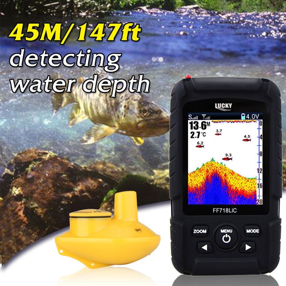 LUCKY FF718LiC-W Fischfinder Wireless Sonar Fischfinder 200m 90 ° Verstellbar CW LUCKY FF718LiC-W Fischfinder Wireless Sonar Fischfinder 200m 90 ° Verstellbar CW