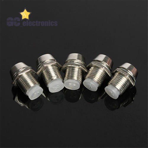 10/20PCS 3/5mm Chrome Tone Metal LED Lamp Holder Panel Display Accessory Silver - Picture 8 of 14