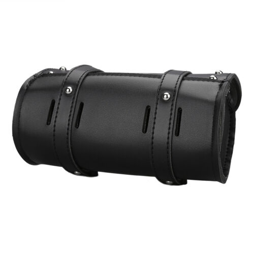 Motorcycle Front Fork Tool Bag Pouch Storage Luggage SaddleBag Leather Handlebar - Picture 12 of 17