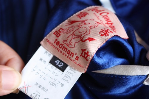 AUTH TEDMAN TED COMPANY FLYING TEDDY MILITARY reversible souvenir jacket JAPAN - Picture 6 of 12