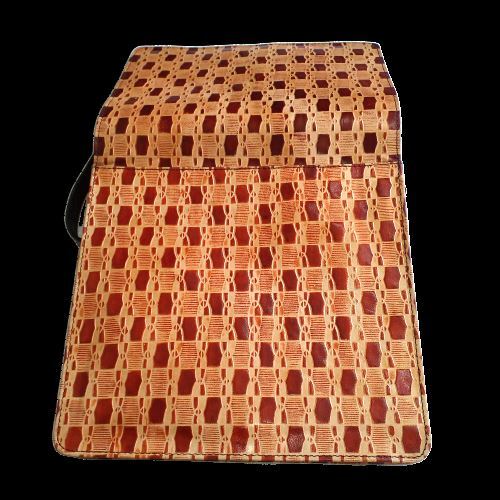 Swank Bags Genuine Leather Crossbody Ladies Sling Bag Hand Printed AB2019-4 - Picture 6 of 7