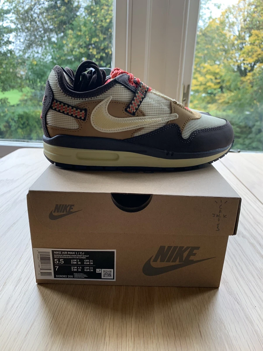 Nike Air Max 1 Travis Scott Cactus Jack Baroque Brown UK 5 US 5.5 EU 38 -  New DS | eBay