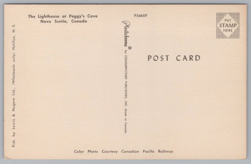 Frau mit Kind Der Leuchtturm, Peggys Cove, Nova Scotia, Kanada, Vintage PC - Bild 2 von 2