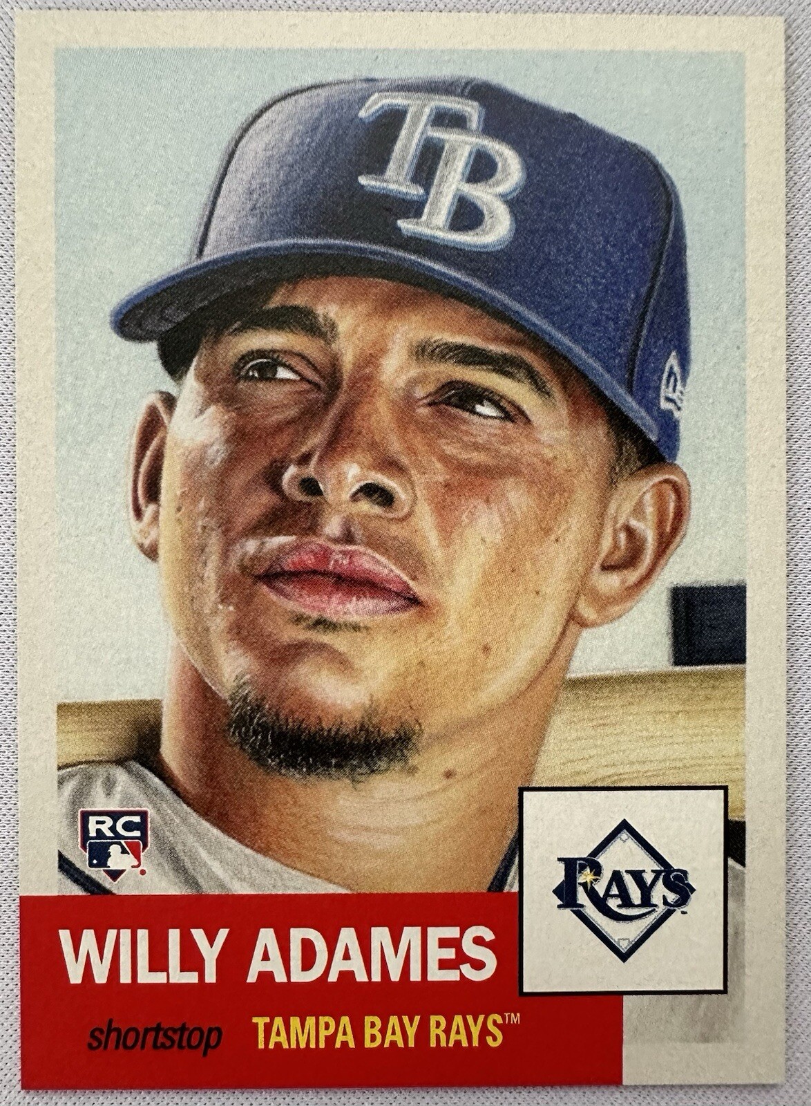 2018 Topps Living Set WILLY ADAMES #69 RC Rookie Card TB Rays - PRINT RUN: 4974
