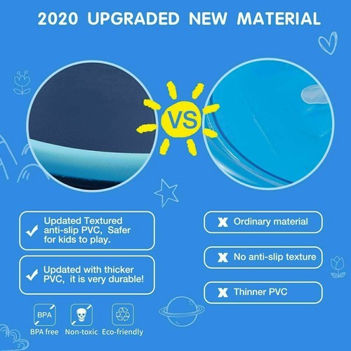 Rociador inflable con almohadilla para salpicaduras - Piscina para niños y perros - Juguete para juegos acuáticos - Imagen 9 de 10