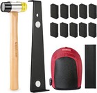 Goldblatt Laminate Wood Flooring Tools Installation Kit with 100 Spacer Knee Pad