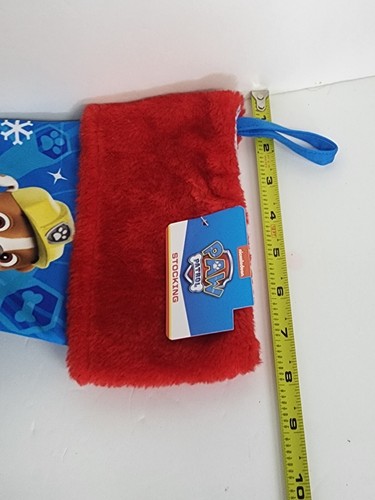 Paw Patrol Christmas Stocking Nickelodeon Red Blue Marshall Chase Rubble - Picture 9 of 9