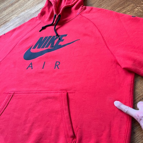 Vintage Nike NSW Air Max Hoodie Sweatshirt Herren XL rot Tech Knit reflektierendes Logo - Bild 5 von 20