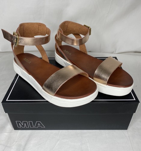 MIA Ellen Rose Gold Round Toe Sandal 9M - Picture 5 of 9